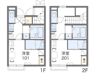 レオパレスのぼり川の物件間取画像